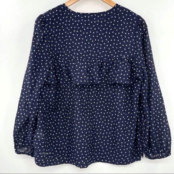 J. CREW Cherry Micro Print Blouse - Picture 12 of 13